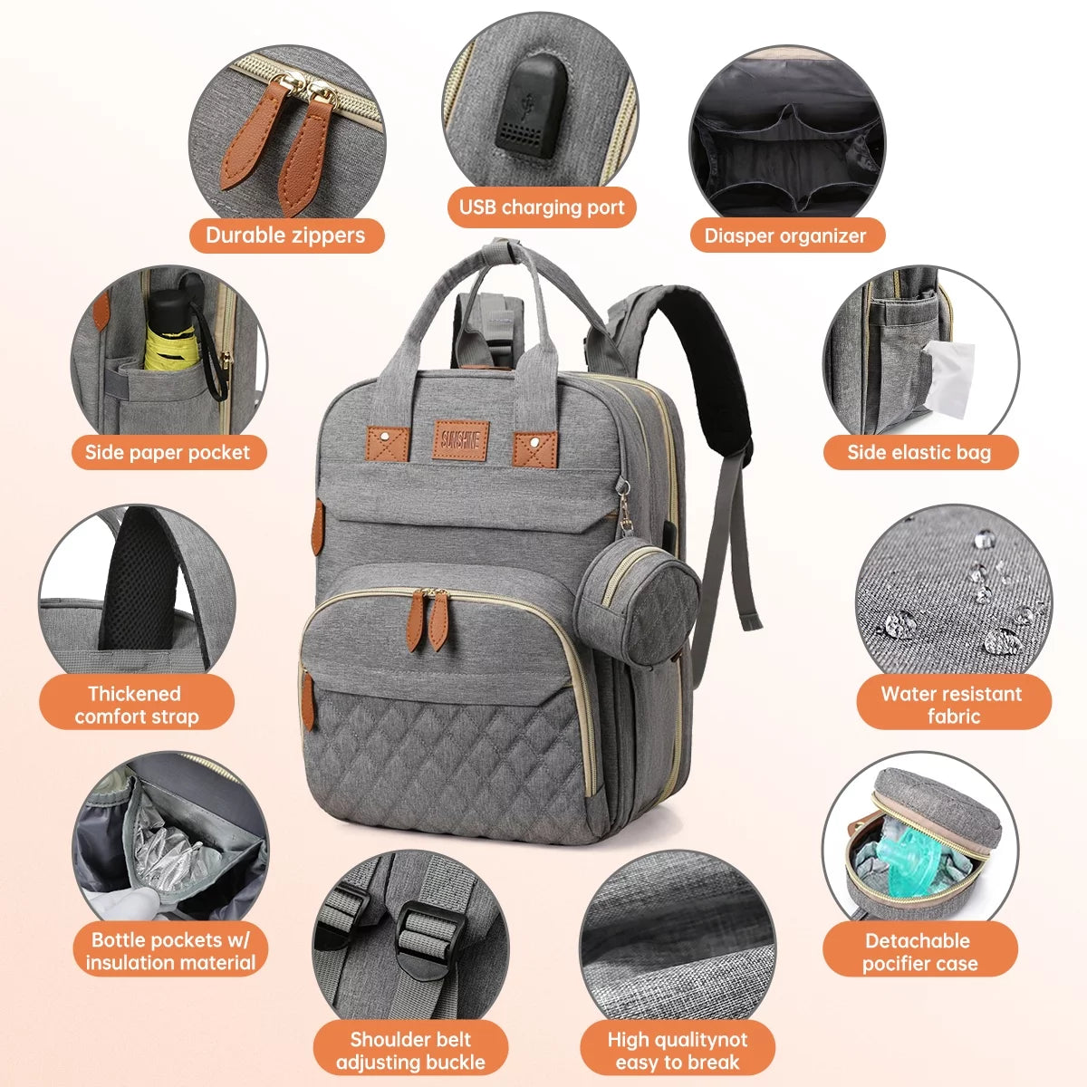 Multifunction Baby Diaper Bag